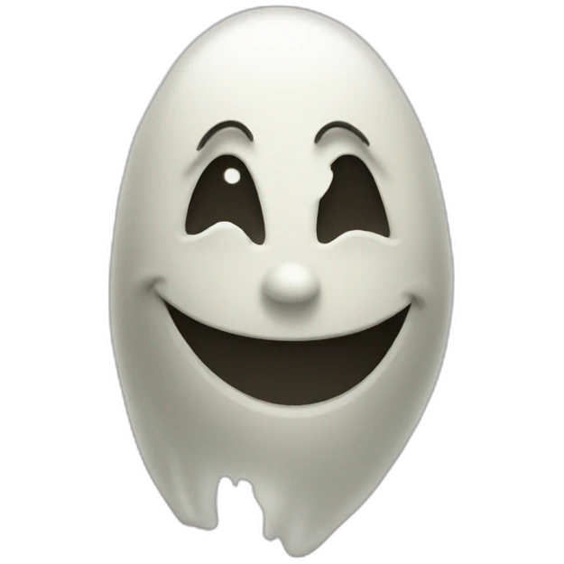 good ghost smiling traditional emoji