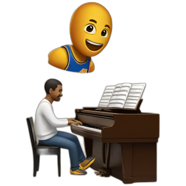 Baskett ball and piano guy emoji
