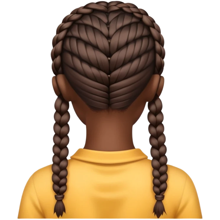 back of african girls head emoji