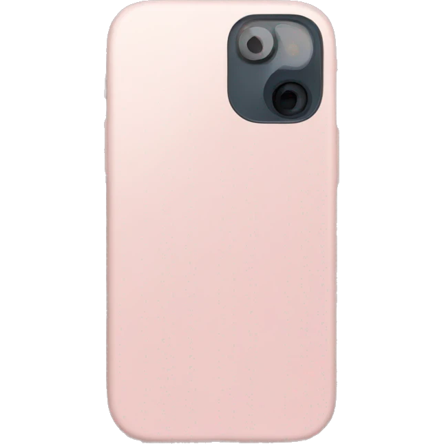Light pink iPhone 12 with a light pink case emoji