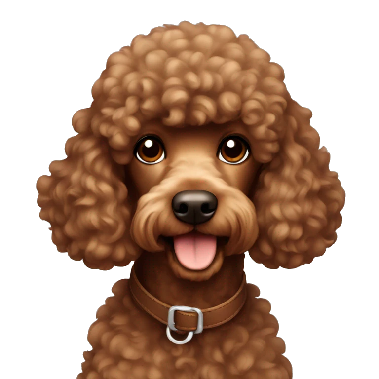brown poodle emoji
