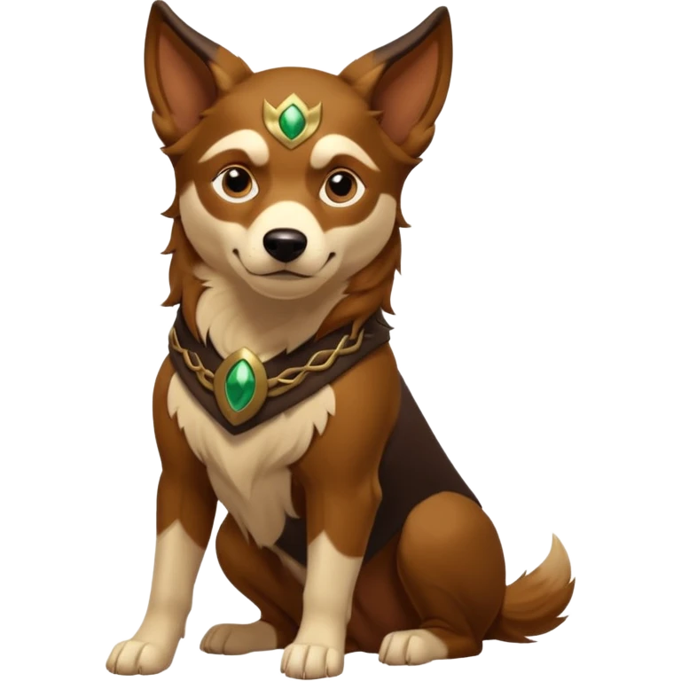 loki god of mischief as a dog. dynamic pose emoji