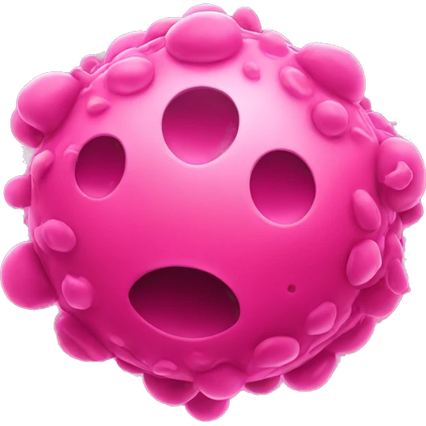 pink coloured viral cell emoji