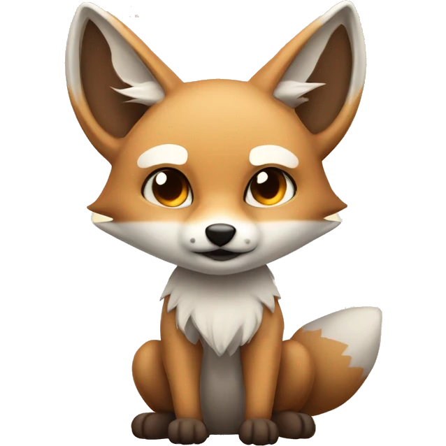 Draw a cute desert fox character emoji