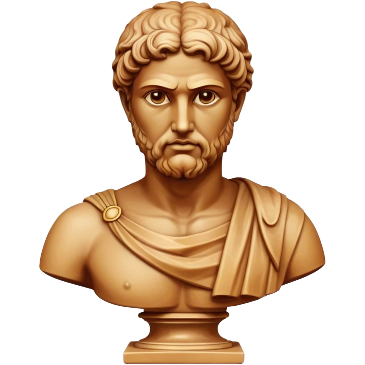 ancient greek bust sculpture placed on a marble table emoji