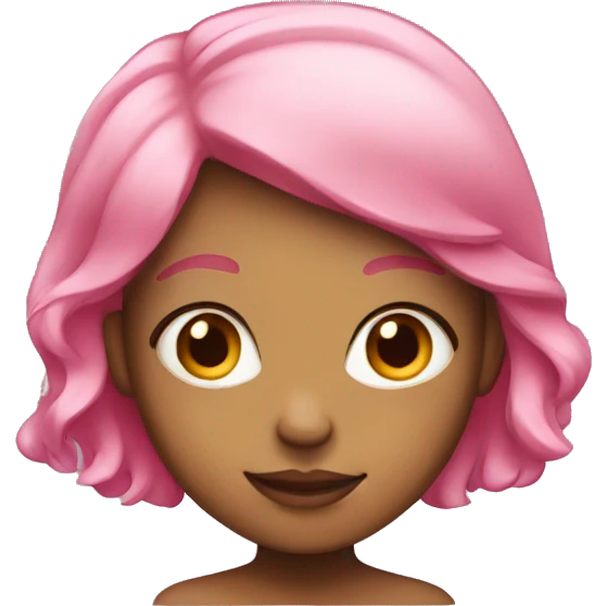 Girl with pink hair emoji