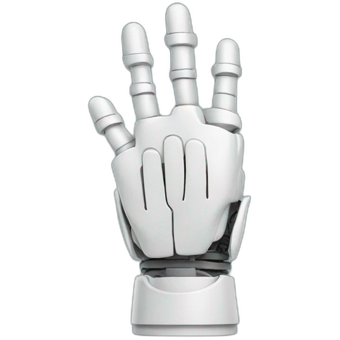 Pray robot hand emoji