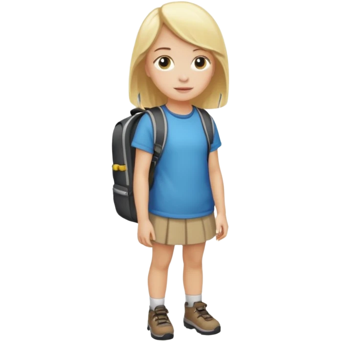 generate an emoji a blond girl next to a road kerb emoji