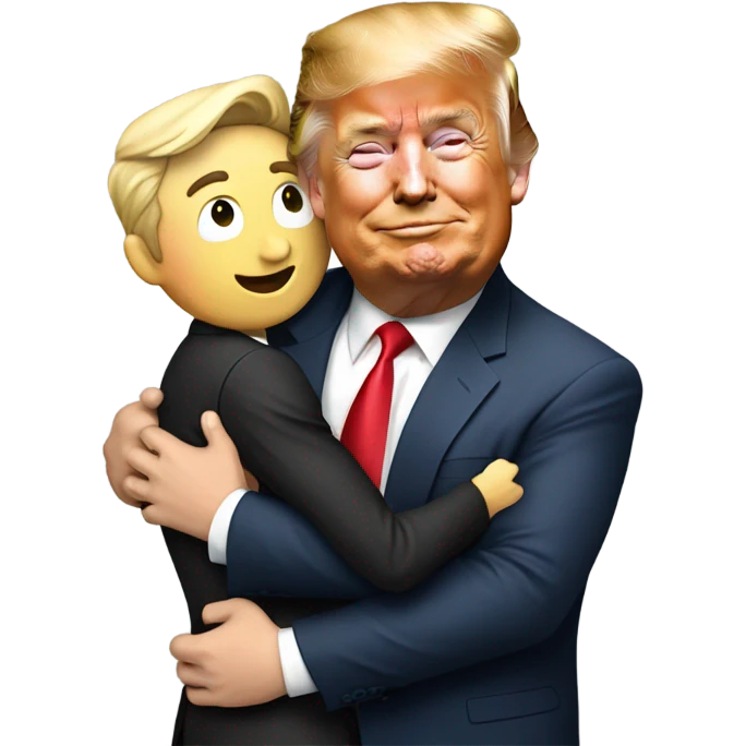 Elon musk trump hug emoji