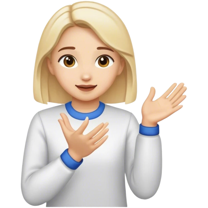 a girl clapping hands  emoji