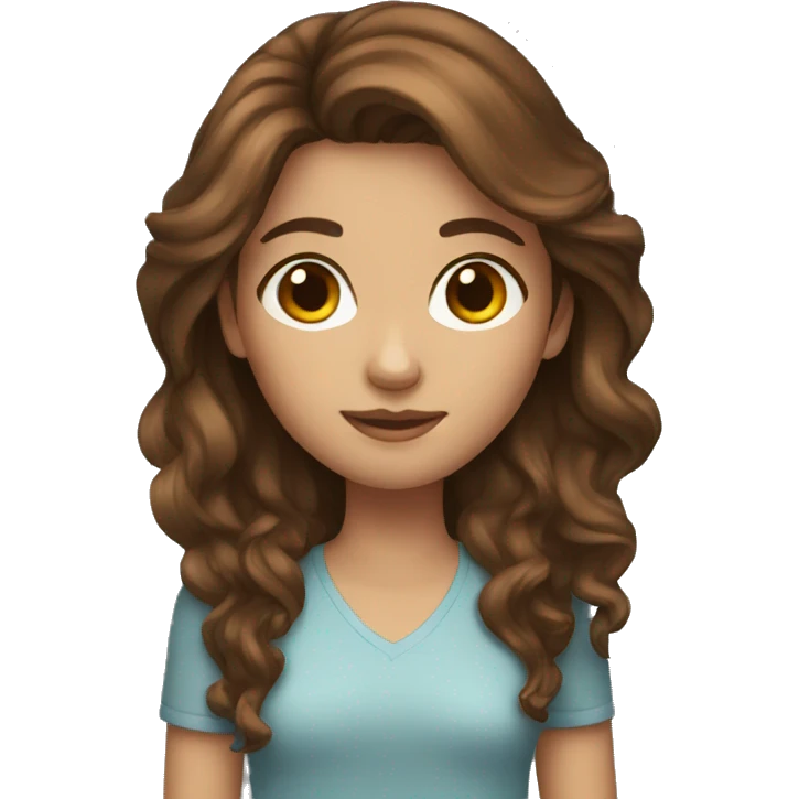 brown hair girl emoji