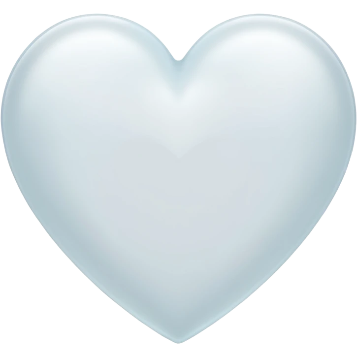 white heart with a frosted glass look emoji