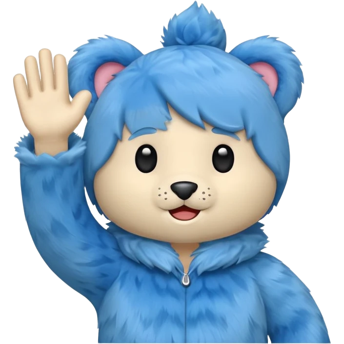Un huggy wuggy saludando emoji