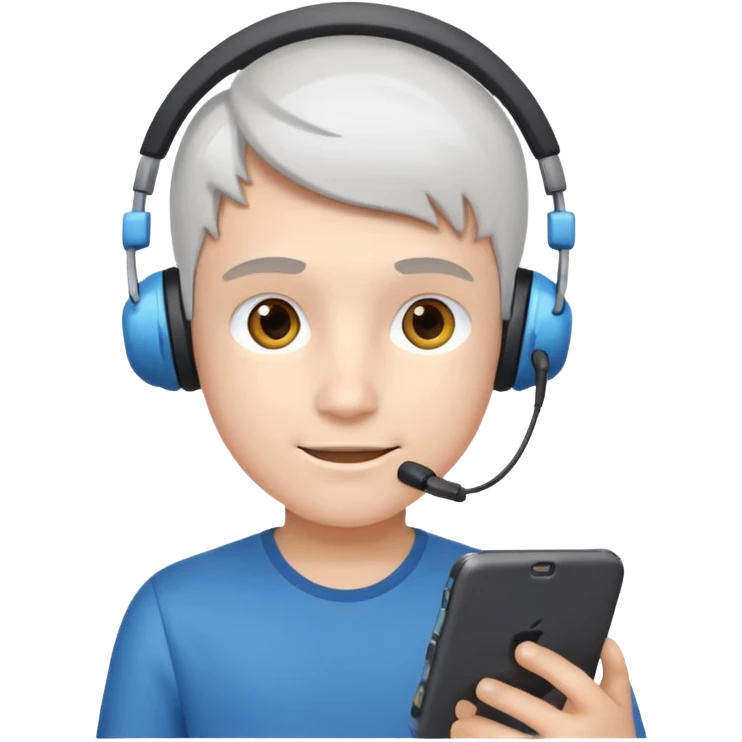 Tech boy with gadgets emoji