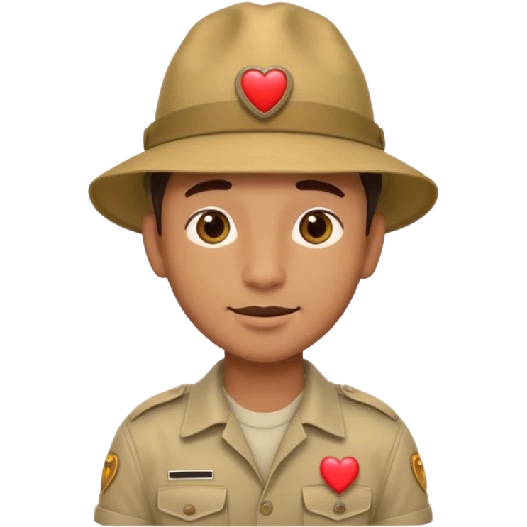 male safari operator with heart eyes emoji