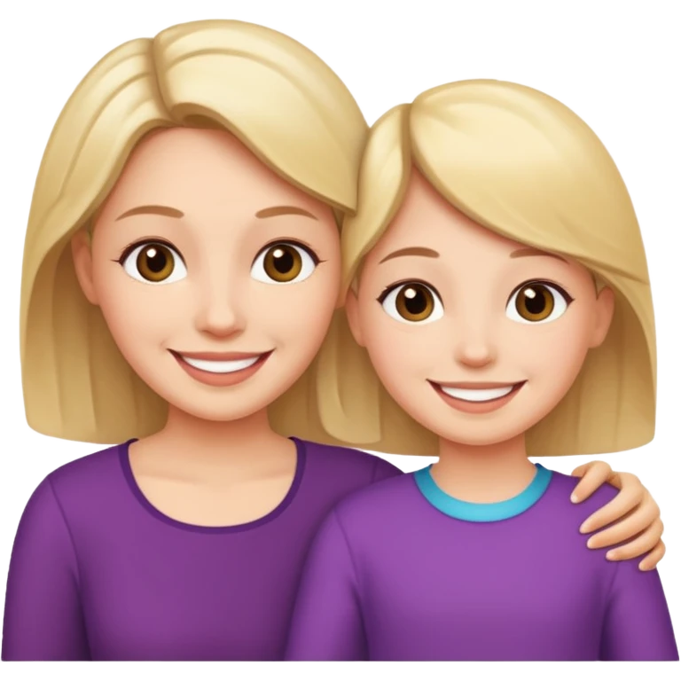 one mom with one daughter emoji