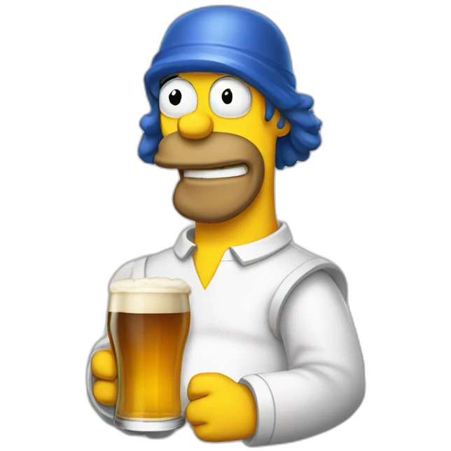 Homer avec une biere emoji