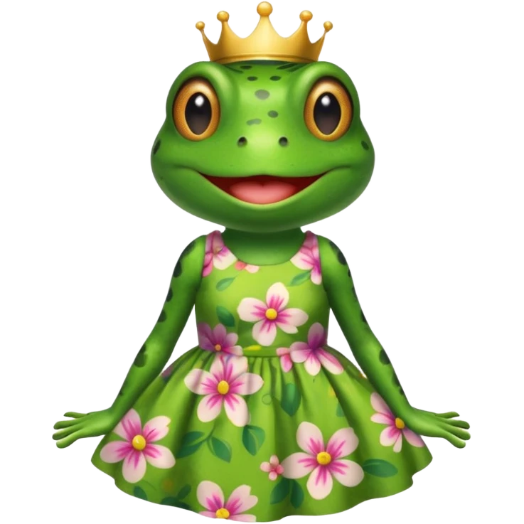 frog with dress emoji