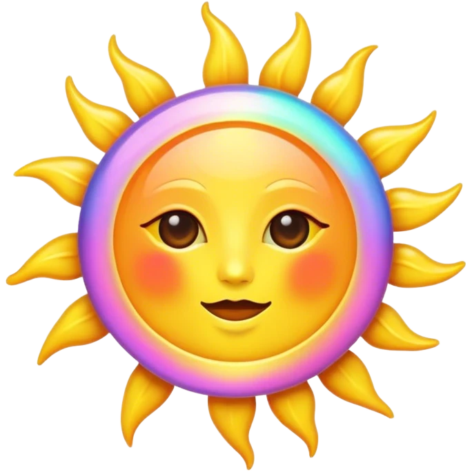 Iridescent sun emoji