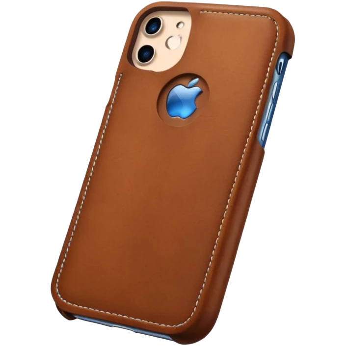 iphone 17  avec coque marron emoji