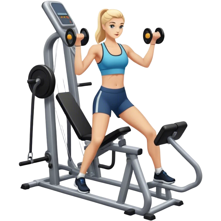 athlete using abductor-machine gym emoji