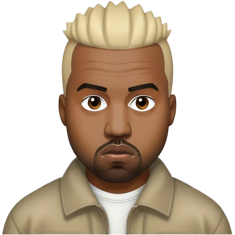 Kayne with a mohawk emoji