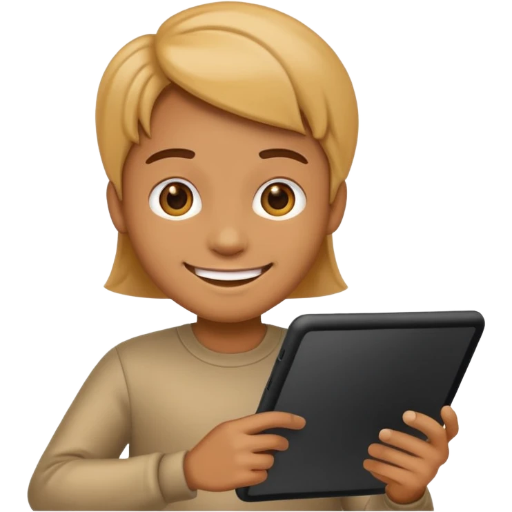 emoji holding and drawing on tablet emoji