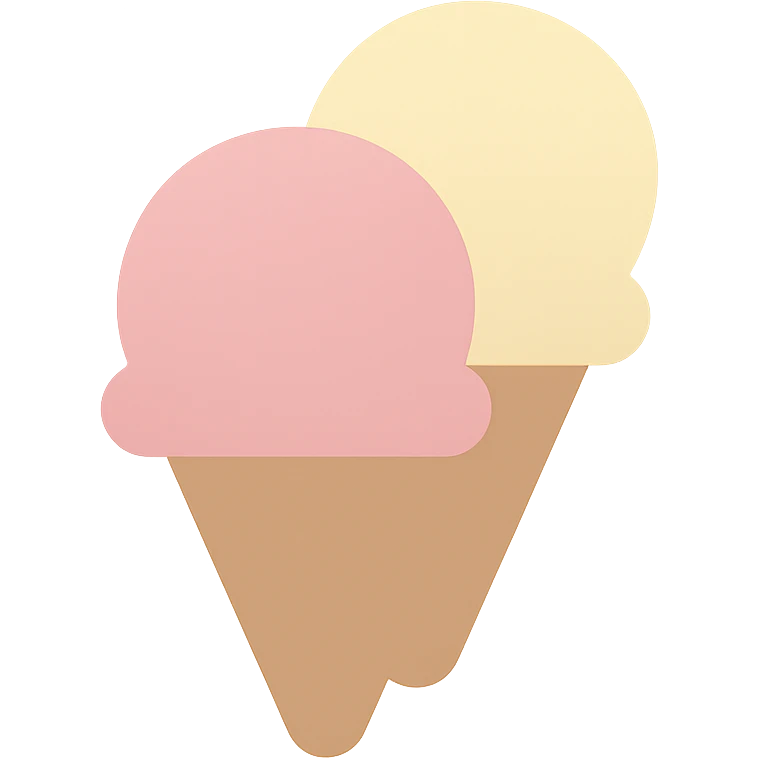 two scoops of ice cream emoji