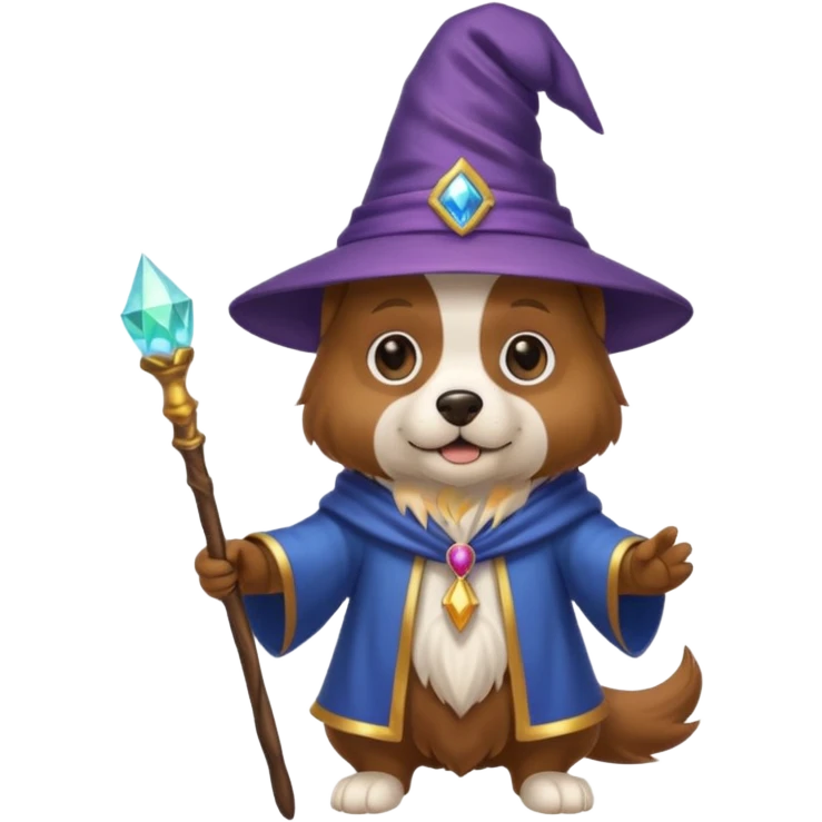 Dog wizard emoji