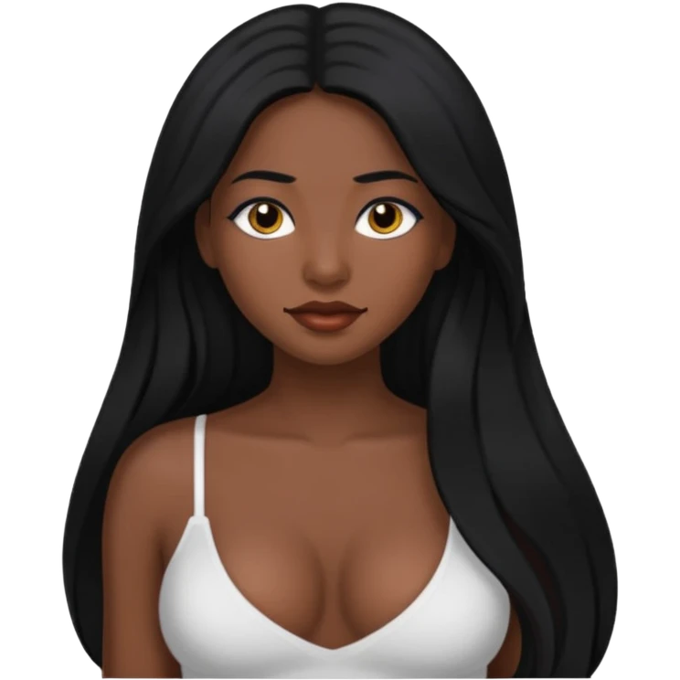 Latina without a bra on emoji