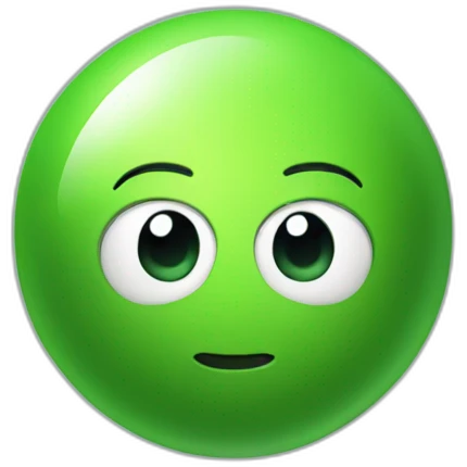 modern green sphere emoji