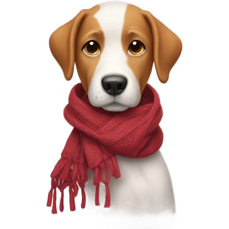 Dog wearing scarf  emoji