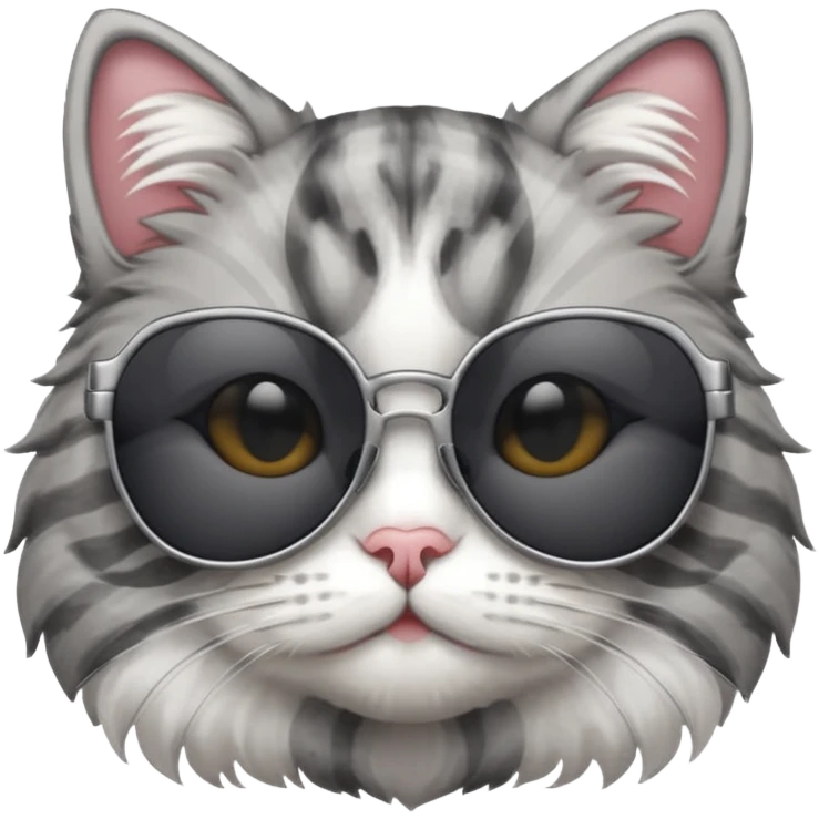 cat wearing sunglasses, simple, cute emoji