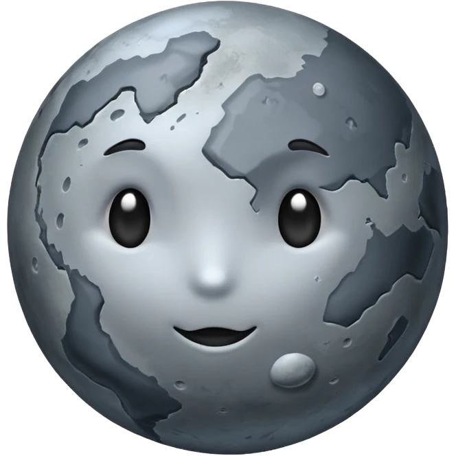 Mercury planet realistic rocky gray emoji