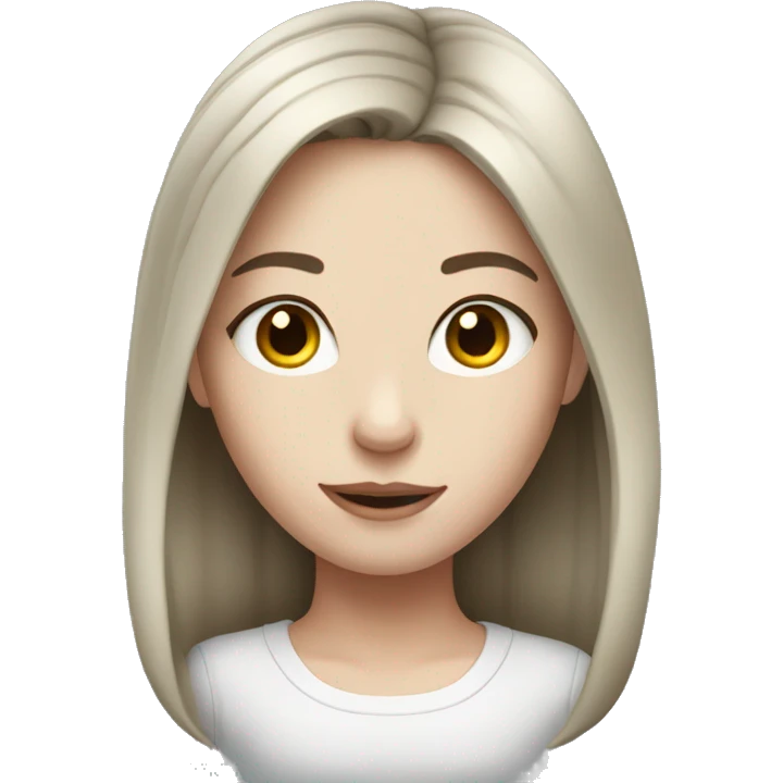 Brunette pale girl emoji