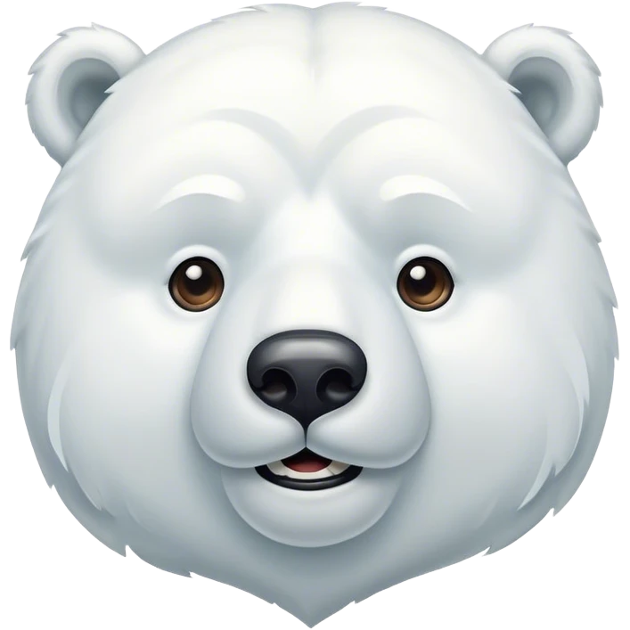 Polarbear with moustache emoji