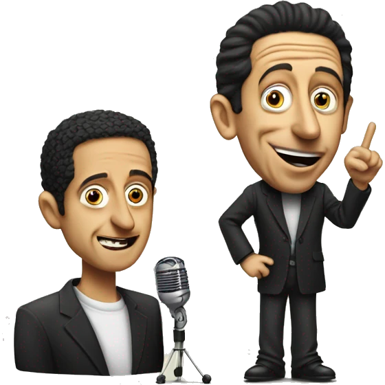 standup comedian with mic Gad Elmaleh emoji