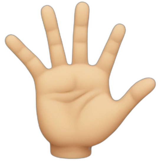 hand with four fingers emoji
