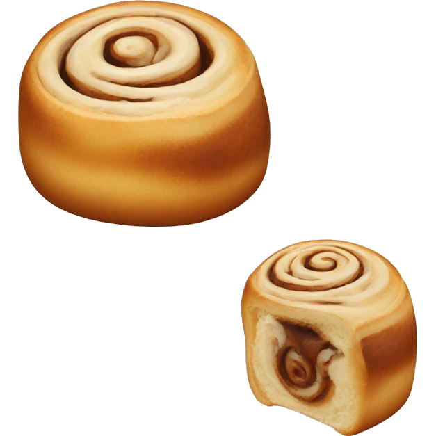Single thick cinnamon roll  emoji