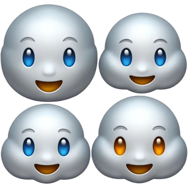 emoji chat burbulas juodai baltas su mettalic efektu emoji
