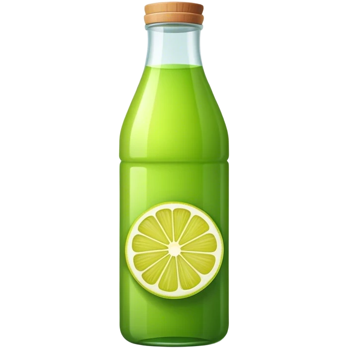 Bottle green lemon juice emoji