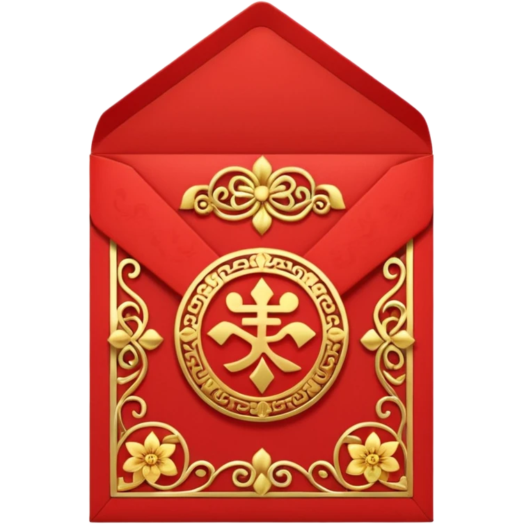 chinese new year red envelope standing view emoji