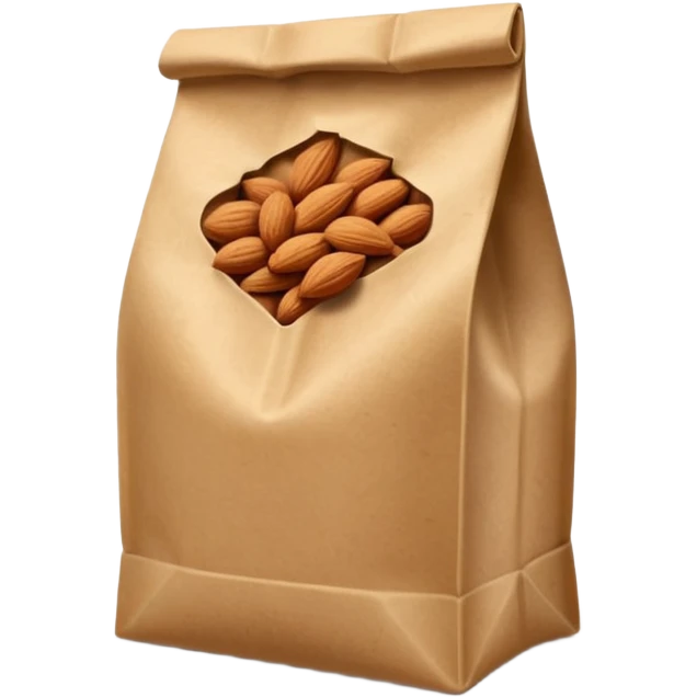 roasted almonds in paper bag emoji
