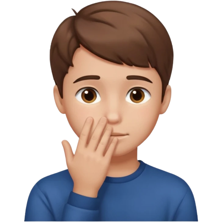 Create a shyness imoji Boys imoji Boys imoji hand in face hand in full face create a shame boys imoji  emoji