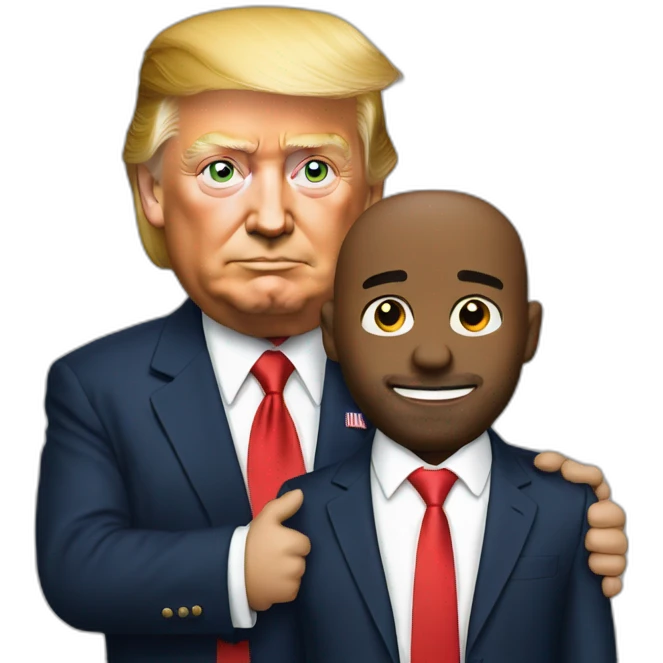 Trump holding Bastien emoji