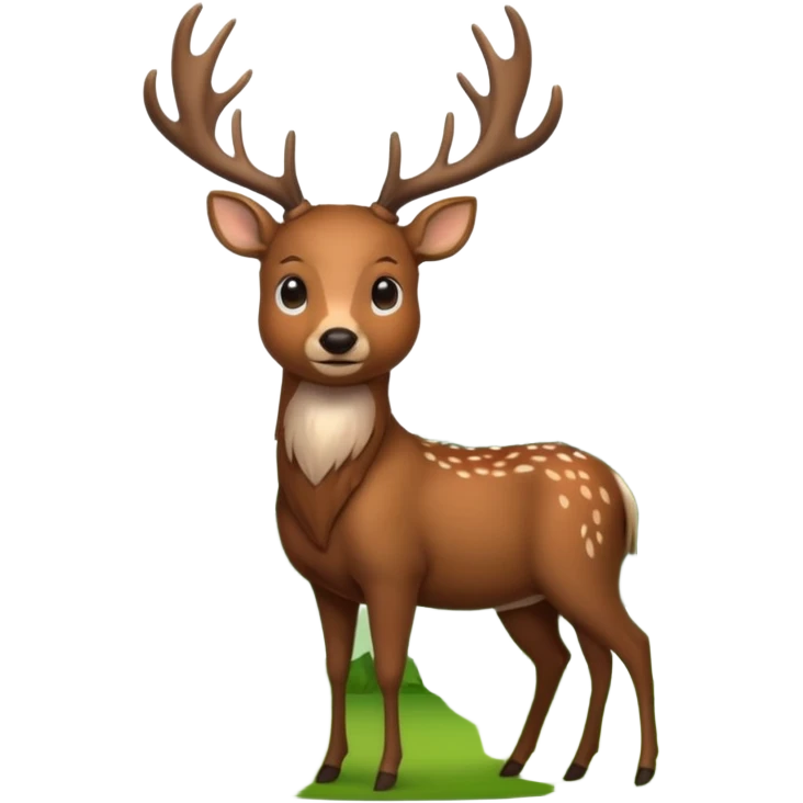 deer among fores emoji