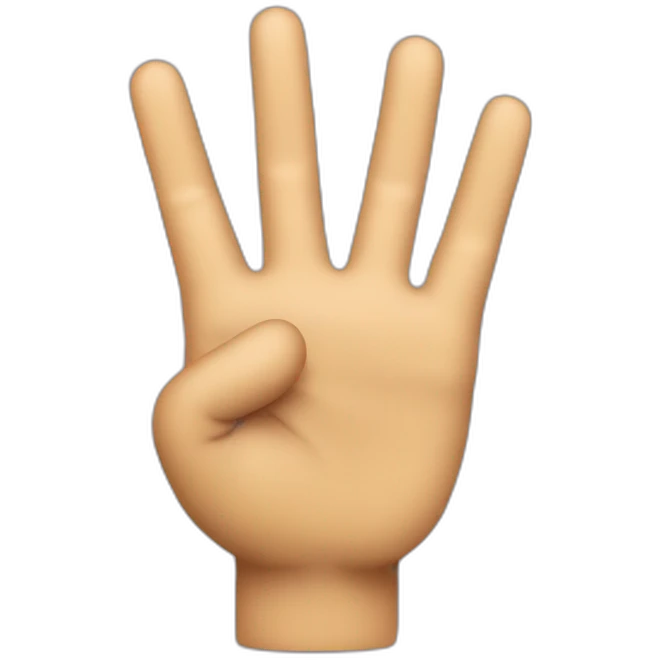 hand biker greeting, which involves making a 'peace' sign with the index and middle fingers of the left hand. emoji