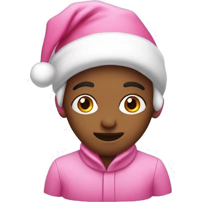 Christmas pink emoji