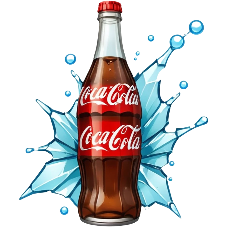 shattered bottle of coca cola emoji