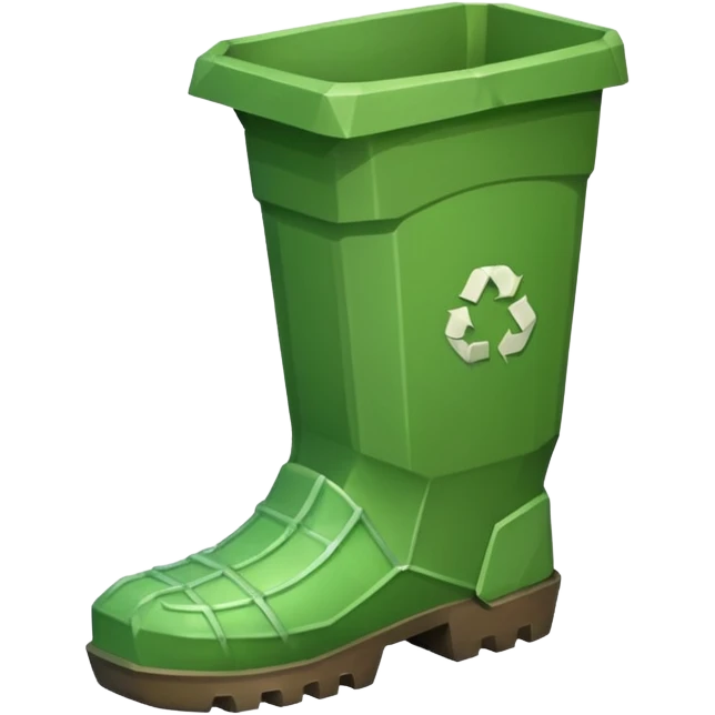 low poly trash boot emoji